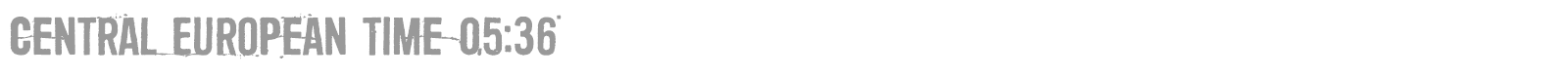 Central European Time font preview